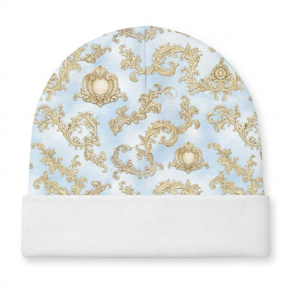 Дитяча шапочка з відворотом H004  ROYAL BLUSH BLUE