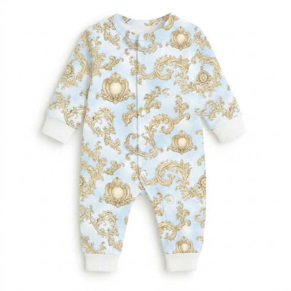 Ромпер з довгим рукавом K060 ROYAL BLUSH BLUE