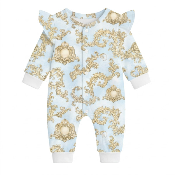 Ромпер з довгим рукавом i рюшками K070 ROYAL BLUSH BLUE