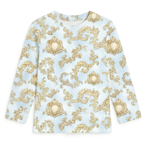 Футболка з довгим рукавом для хлопчиків та дівчаток TSH002 ROYAL BLUSH BLUE