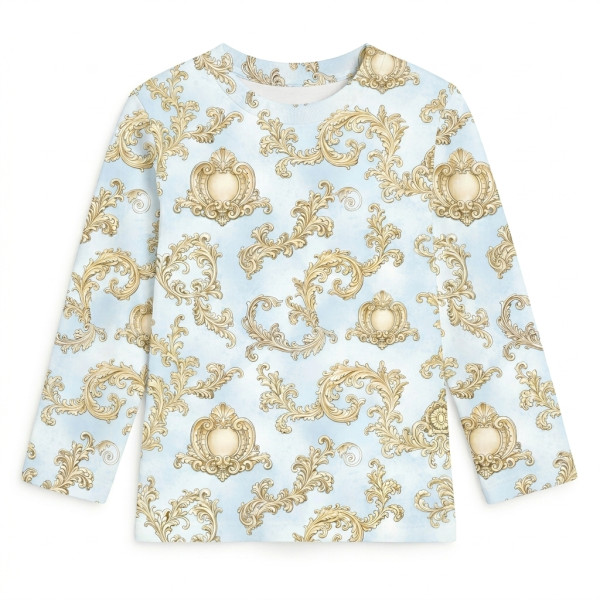 Футболка з довгим рукавом для хлопчиків та дівчаток TSH002 ROYAL BLUSH BLUE