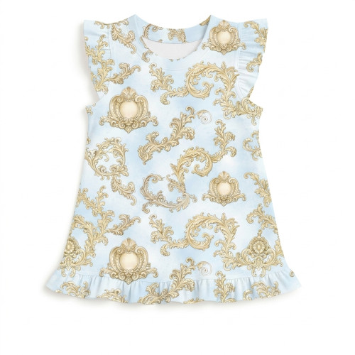 Футболка з рюшами для дівчаток TSH003 ROYAL BLUSH BLUE
