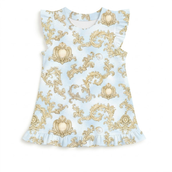 Футболка з рюшами для дівчаток TSH003 ROYAL BLUSH BLUE