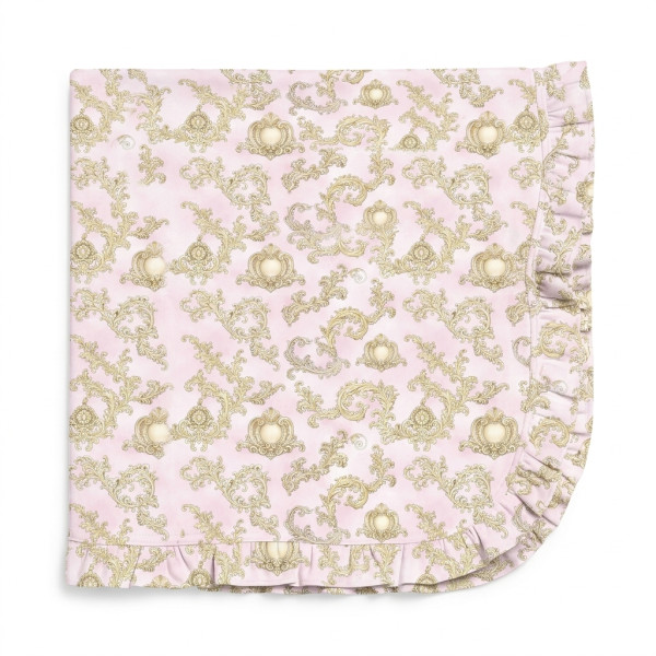 Двошарова дитяча ковдра з рюшей BL002  ROYAL BLUSH PINK