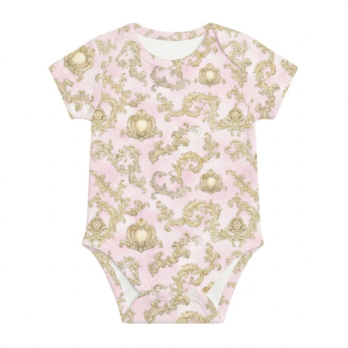 Боді з коротким рукавом для немовлят BSHL001  ROYAL BLUSH PINK