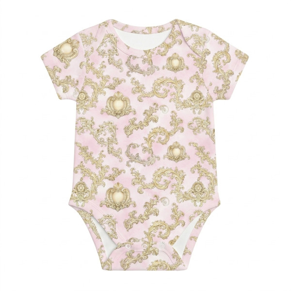 Боді з коротким рукавом для немовлят BSHL001  ROYAL BLUSH PINK