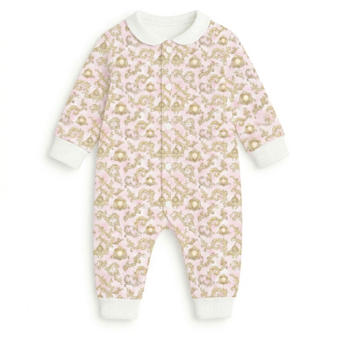 Ромпер с длинным рукавом и воротником K060CL ROYAL BLUSH PINK