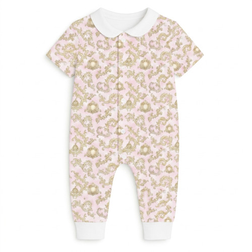 Ромпер з коротким рукавом i комірцем K061CL ROYAL BLUSH PINK