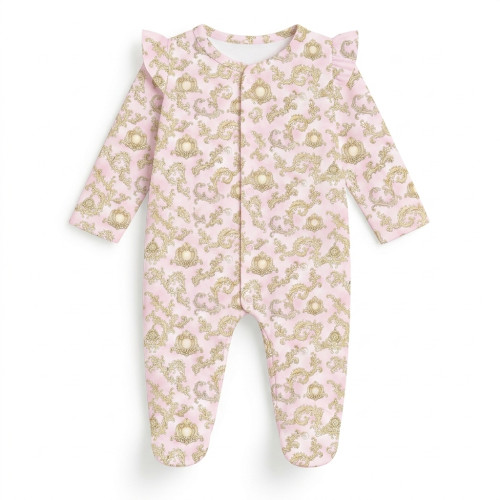 Сліп з рюшами для дівчинки із 100% бавовни Pima K065 ROYAL BLUSH PINK