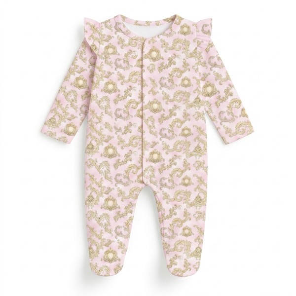 Сліп з рюшами для дівчинки із 100% бавовни Pima K065 ROYAL BLUSH PINK