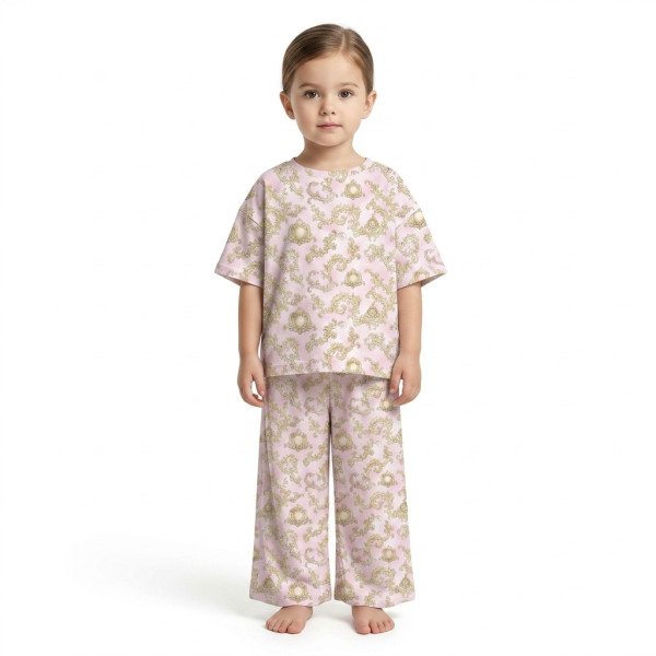 Дитячий сет з футболкою oversize та штанами палаццо PJ030 100% Pima Cotton