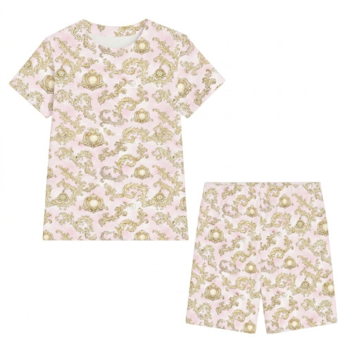 Доросла піжама з коротким рукавом та подовженими шортами  PW105 · ROYAL BLUSH PINK