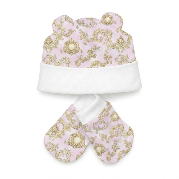 Комплект: шапочка та царапки Set010 ROYAL BLUSH PINK