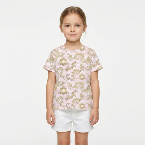 Футболка з коротким рукавом для хлопчиків та дівчаток TSH001 ROYAL BLUSH PINK