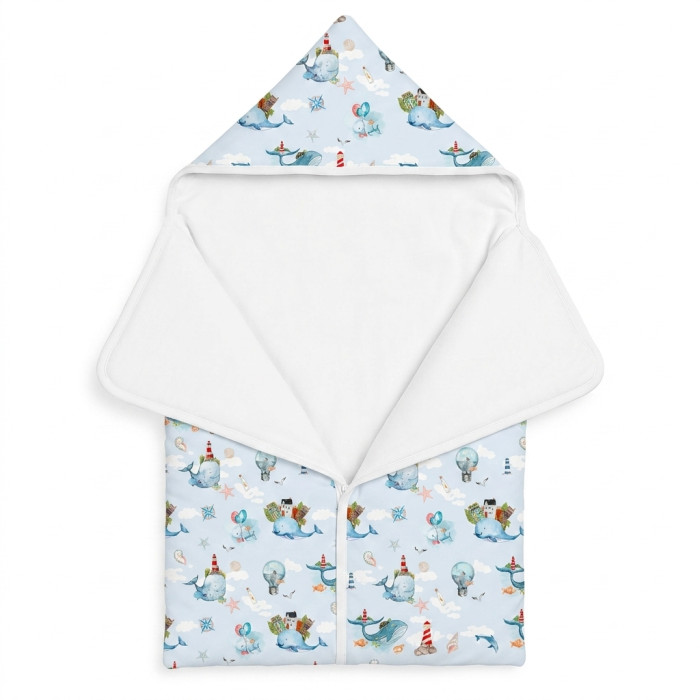 Затишний Конверт (кокон) Babynest C001 Sky whales