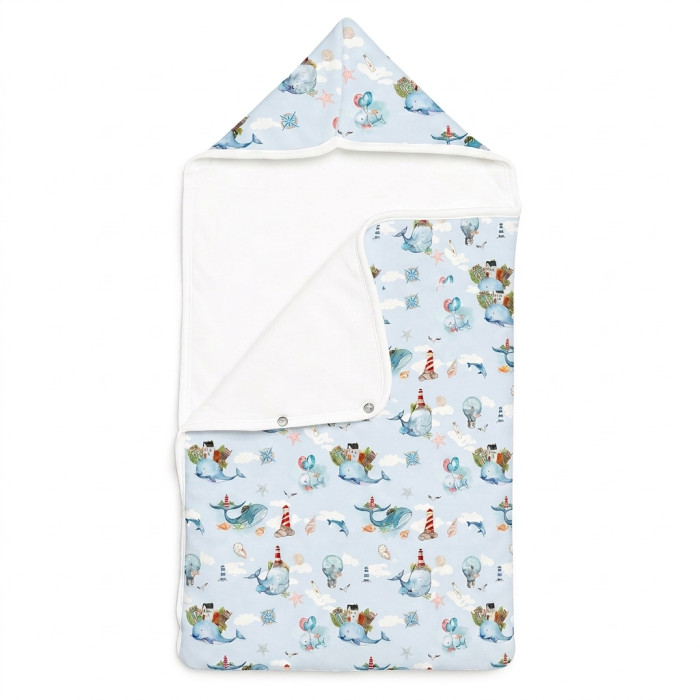 Затишний Конверт (кокон) Babynest C002 Sky whales