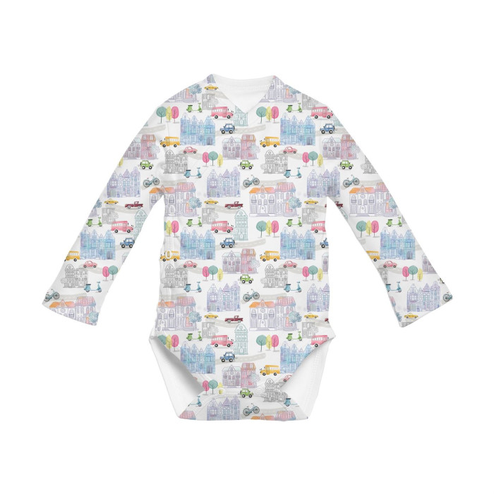 Боді Kimono з довгим рукавом для немовлят BLS004