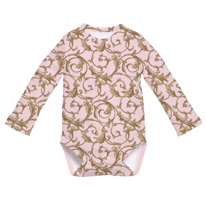 Боді Передня застібка з довгим рукавом для немовлят BLS005  Allure Pink