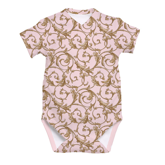 Боді Kimono з кортким рукавом для немовлят BSHL004  Allure Pink
