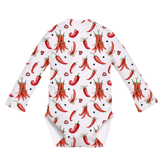 Боді Kimono з довгим рукавом для немовлят BLS004 Chilli