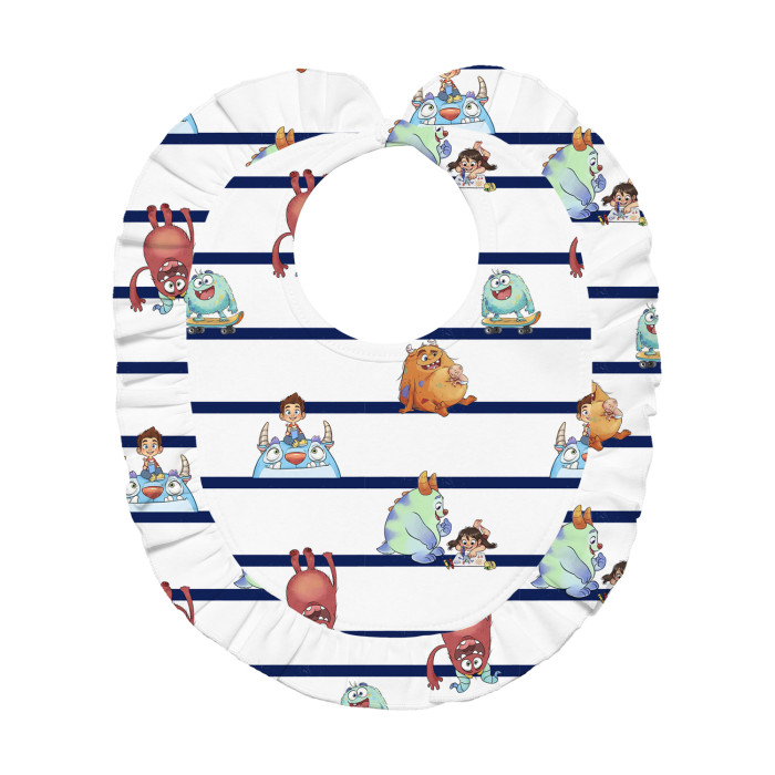 Слюнявчик з обробкою рюшкой BIB006 Rockpool