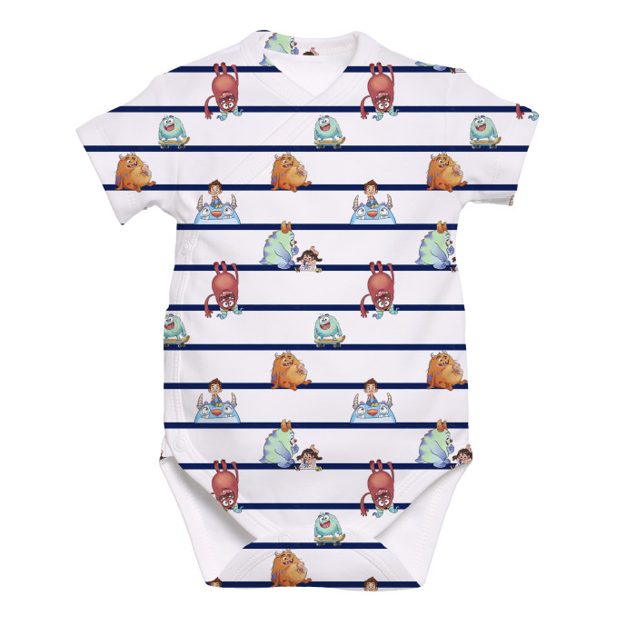 Боді Kimono з кортким рукавом для немовлят BSHL004  Rockpool