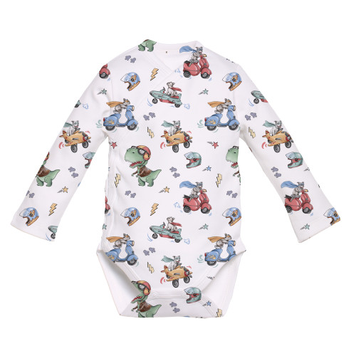Боди  Kimono с длинным рукавом для малышей BLS004  Superheroes