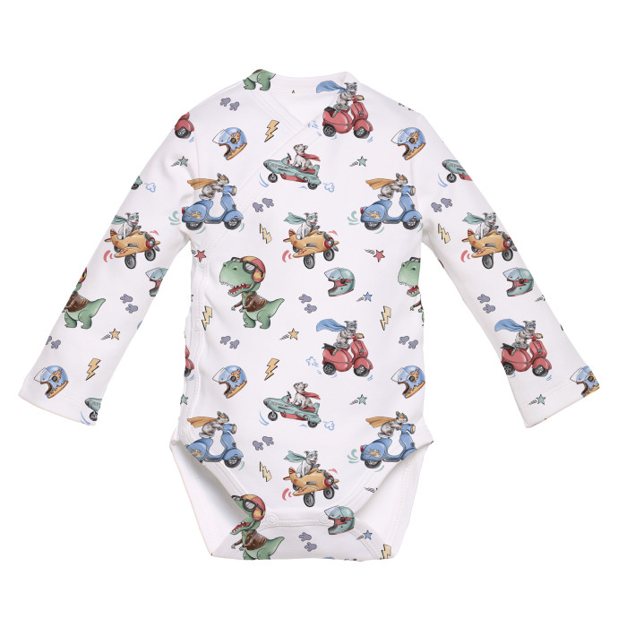 Боді Kimono з довгим рукавом для немовлят BLS004 Superheroes