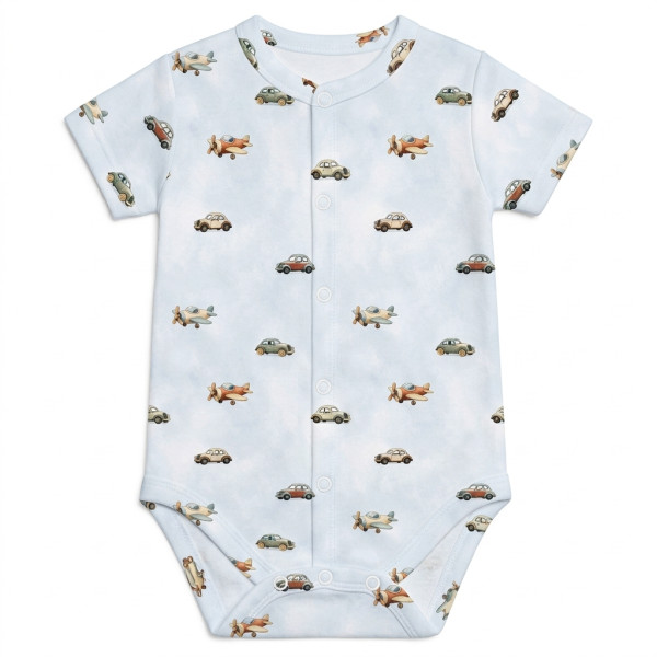 Боді Передня застібка з коротким рукавом для немовлят BSHL009  VELVET WATERCOLOR