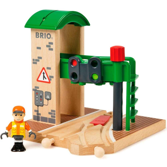 Сигнальна станція BRIO зі стрілкою і світлофором (33674)