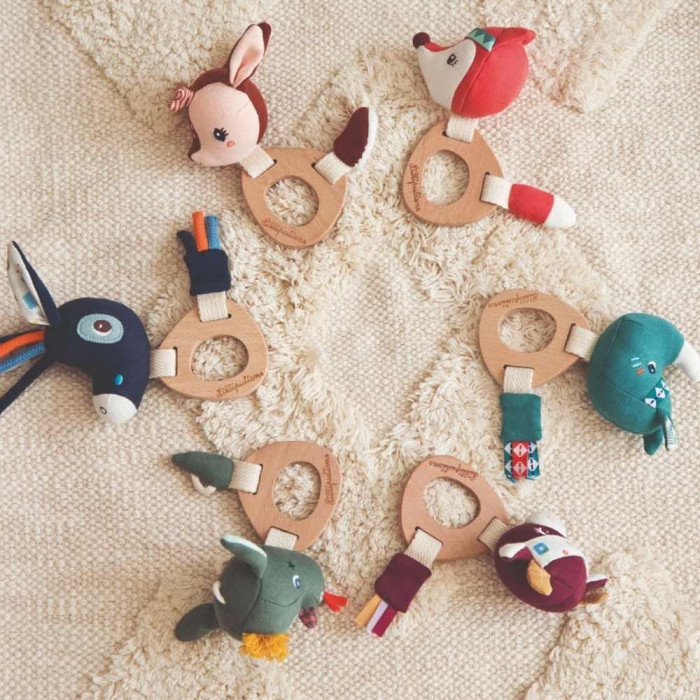 Дерев'яне брязкальце Lilliputiens Ослик Ігнасій (83331)