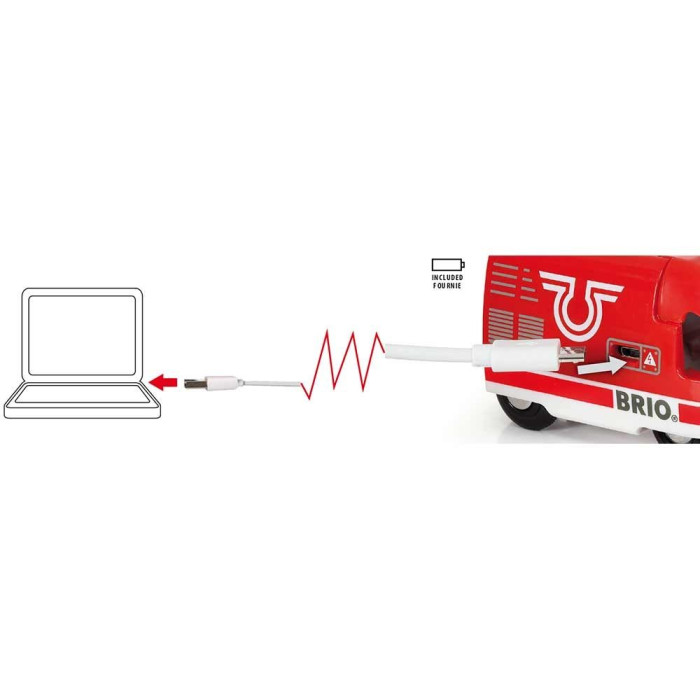 Пасажирський поїзд BRIO c USB підзарядкою (33746)