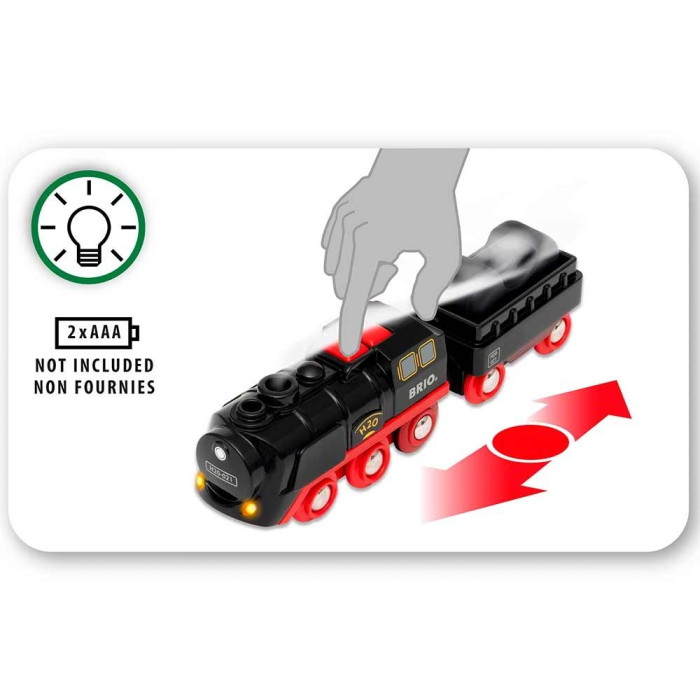 Потяг BRIO на батарейках та з парою (33884)