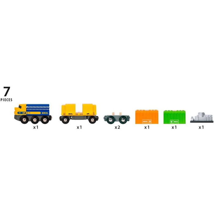 Вантажний поїзд BRIO з трьома вагонами (33982)