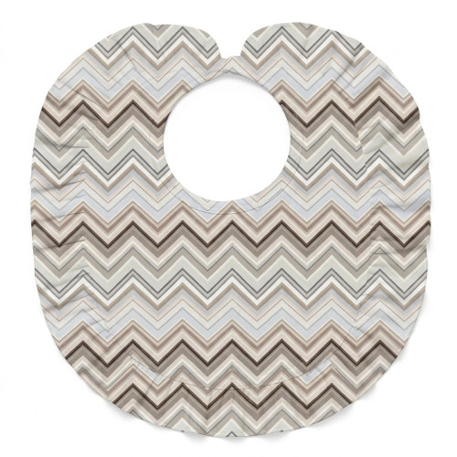 Слинявчик з обробкою рюшкой BIB006 Zig Zag Chocolate