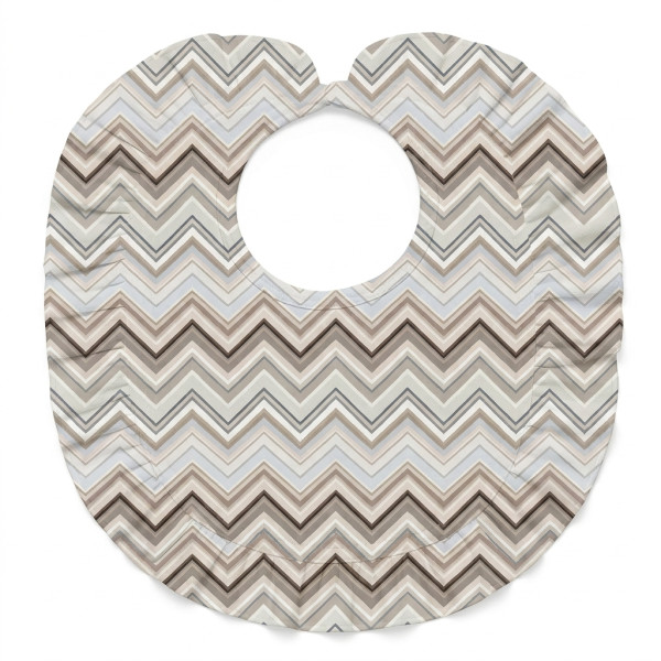 Слинявчик з обробкою рюшкой BIB006 Zig Zag Chocolate