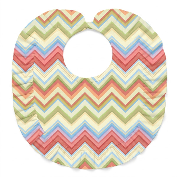 Слинявчик з обробкою рюшкой BIB006 ZIG ZAG COLORFUL