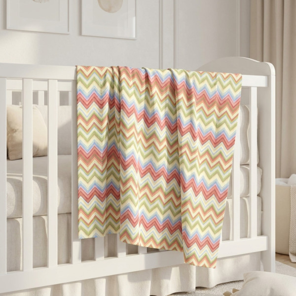 Двошарова дитяча ковдра BL001  ZIG ZAG COLORFUL