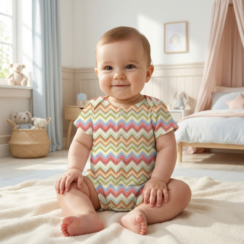 Пісочник із бавовни Supima R003 ZIG ZAG COLORFUL