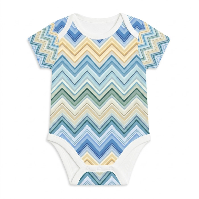 Боді з коротким рукавом для немовлят BSHL001  ZIG ZAG JEANS