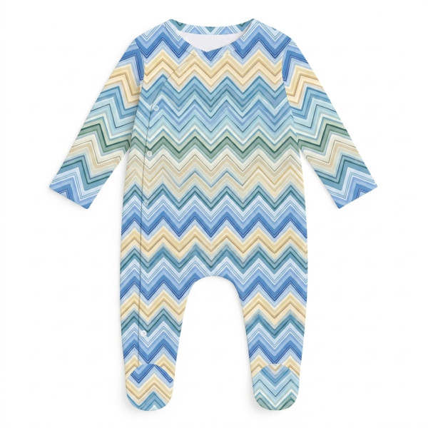 Слип для малыша с боковой застёжкой K020 ZIG ZAG JEANS