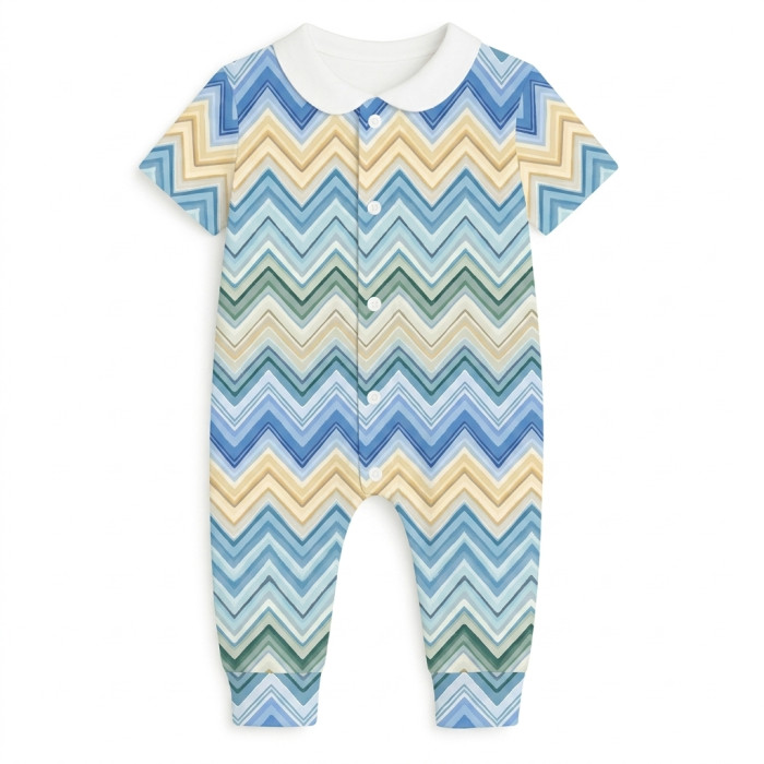Ромпер з коротким рукавом i комірцем K061CL ZIG ZAG JEANS