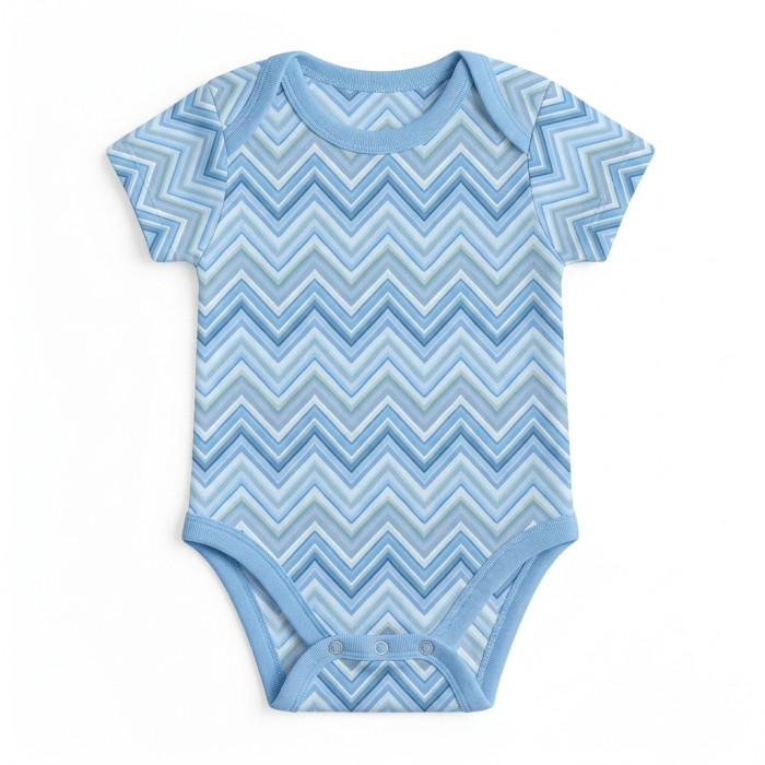 Боді з коротким рукавом для немовлят BSHL001  ZIG ZAG OCEAN