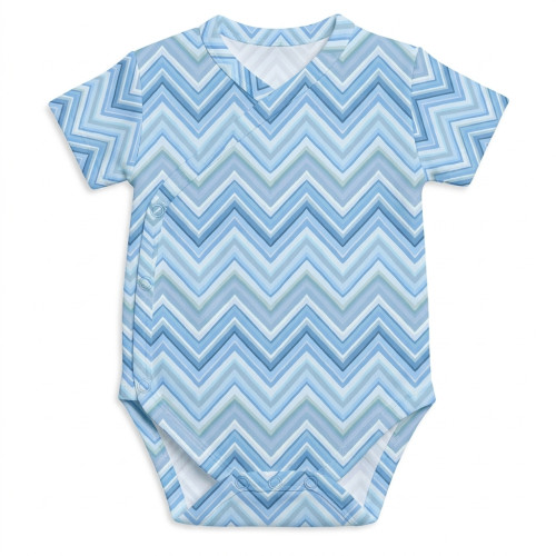 Боді Kimono з кортким рукавом для немовлят BSHL004  ZIG ZAG OCEAN
