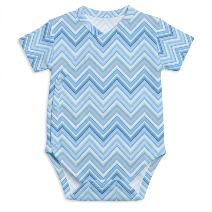 Боді Kimono з кортким рукавом для немовлят BSHL004  ZIG ZAG OCEAN