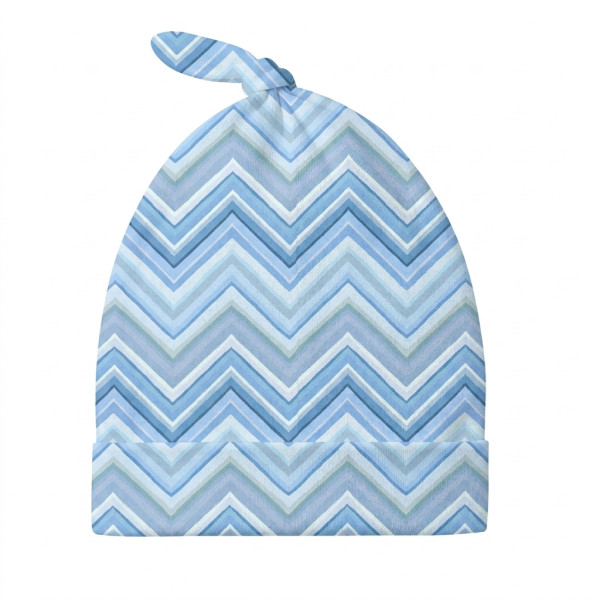 Шапочка з вузликом з бавовни Supima H003 ZIG ZAG OCEAN