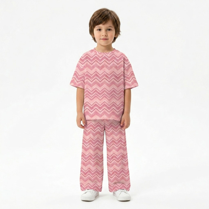 Дитячий сет з футболкою oversize та штанами палаццо PJ030 100% Pima Cotton