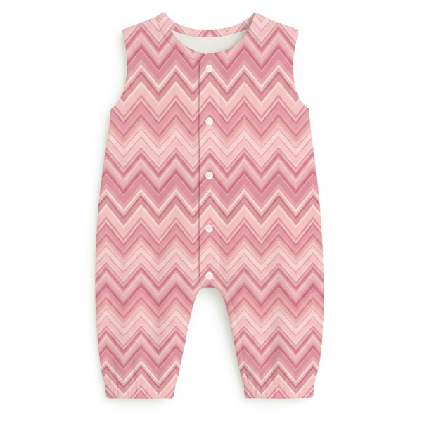 Длинный песочник с рукавами из хлопка Supima R009 ZIG ZAG POWDER