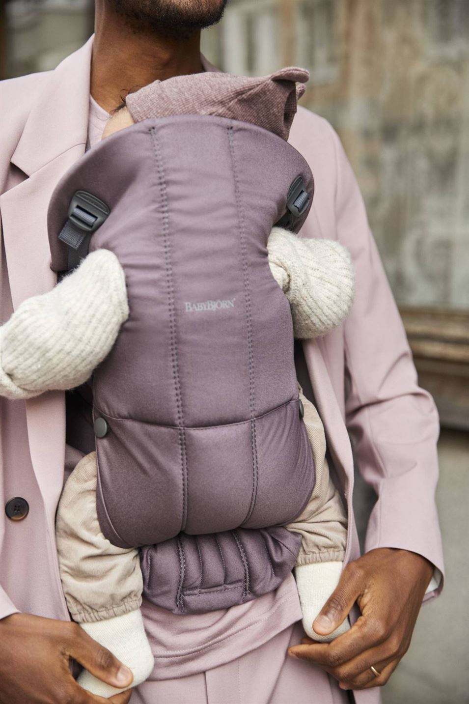 Рюкзак-кенгуру для немовлят BabyBjorn MINI Cotton Dark Purple