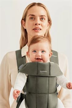 Рюкзак-кенгуру для немовлят BabyBjorn MINI Woven Dark Green